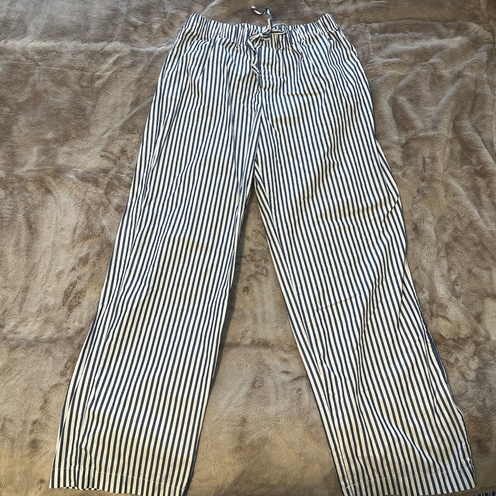 Zara Navy Striped Pants